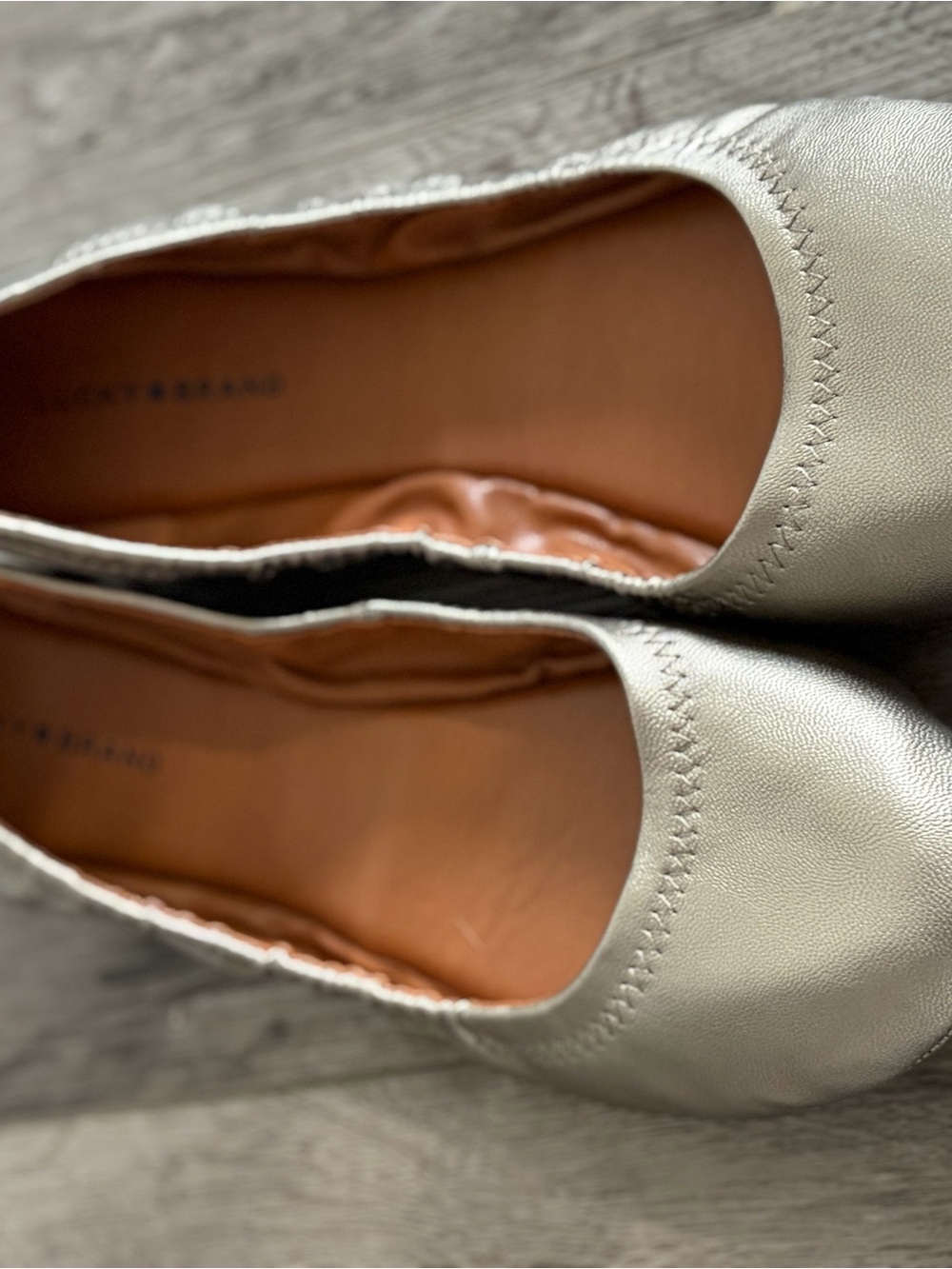 Lucky Brand Metallic Silver Ballet Flats READ DESCRIPTION FOR SIZE